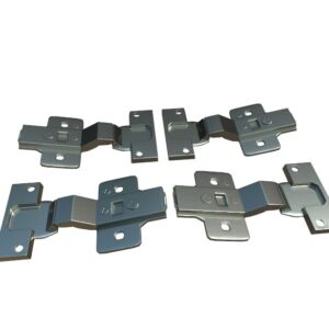 Set of 2 hinges for outer doors on hutches